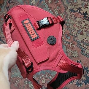 KONG Ultra Durable Tactical Vest Dog Harness (Small, Red)
